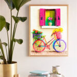Digital Watercolour Artwork - Bicycle
