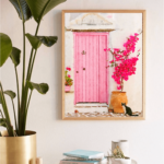 Digital Watercolour Artwork - Pink Door