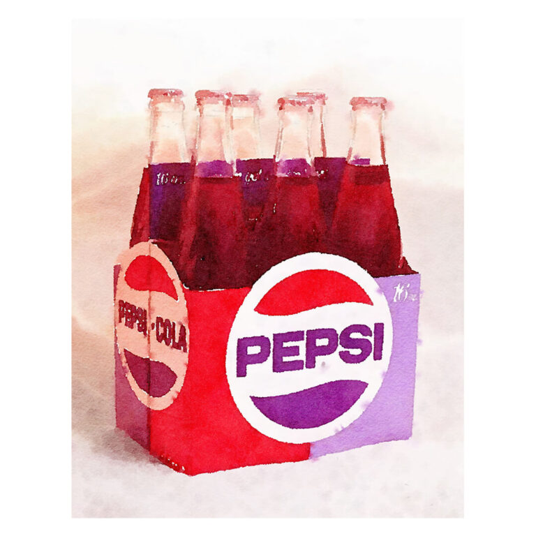 Digital Watercolour Artwork - Classic Pepsi - Image 2