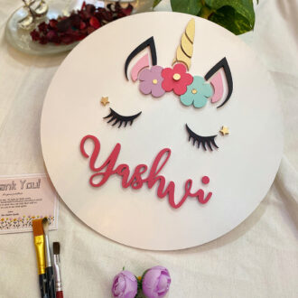 Unicorn Theme Name Sign