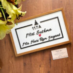 Framed Couple Name Plate