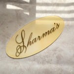 Cream Texture Name Plate