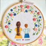 Boy Girl Heavy Floral Wreath
