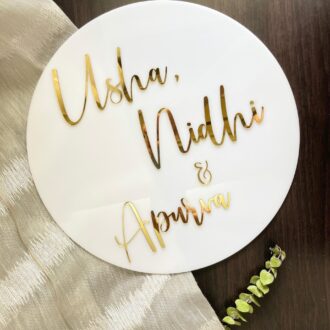 Single Name Plate Round