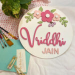 Floral Theme Name Sign