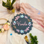 Scallop Floral Name Sign