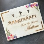 Floral Bliss resin name plate