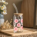 Glass Tumbler (Happy Flowers)