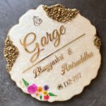 Ganesha round resin name plate 3
