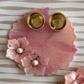3D Flowers Petite Pooja Thali