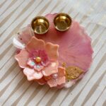 3D Flowers Pink Petite Pooja Thali