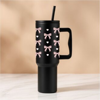 Insulated Tumbler (Pink Bows)