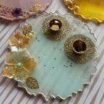 Aqua & Gold Pooja Thali
