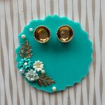 Teal Floral Pooja Thali