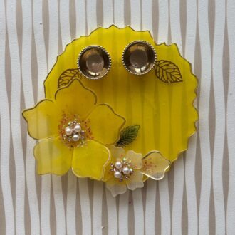 Yellow Bloom Pooja Thali