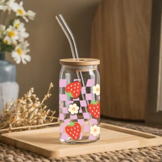 Glass Tumbler (Happy Berry)