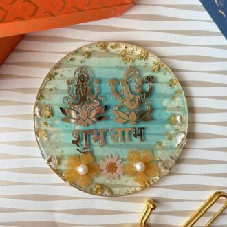 Blue 3D Floral Mantra Frame