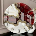 Crimson Charm Wall Clock