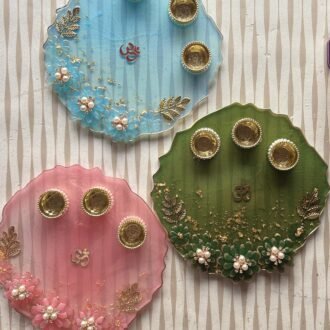 Floral Trio Pooja Thali