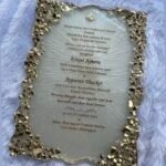 Gols Stones Wedding Invite