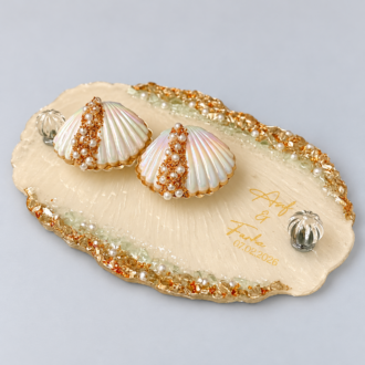Seashell Glass Knobs Ring Platter